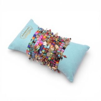 bracelets fantaisie multicolores avec perles Tila, charms œil et médailles – bijoux Hypnochic