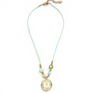 Collier médaillon sacré turquoise Hypnochic