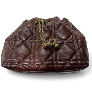 Sac Écrin matelassé Burgundy avec chaîne dorée